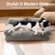 MEWOOFUN Large Cat Bed, Small Dog Sofa, Fluffy and Washable, Cat Sofa, Dog Bed for Cats, Soft Cat Bed, Cat Couch with Non-Slip Underside, White, 66 x 48 cm MEWOOFUN Large Cat Bed, Small Dog Sofa, Fluffy and Washable, Cat Sofa, Dog Bed for Cats, Soft Cat Bed, Cat Couch with Non-Slip Underside, White, 66 x 48 cm