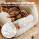 MEWOOFUN Large Cat Bed, Small Dog Sofa, Fluffy and Washable, Cat Sofa, Dog Bed for Cats, Soft Cat Bed, Cat Couch with Non-Slip Underside, White, 66 x 48 cm MEWOOFUN Large Cat Bed, Small Dog Sofa, Fluffy and Washable, Cat Sofa, Dog Bed for Cats, Soft Cat Bed, Cat Couch with Non-Slip Underside, White, 66 x 48 cm