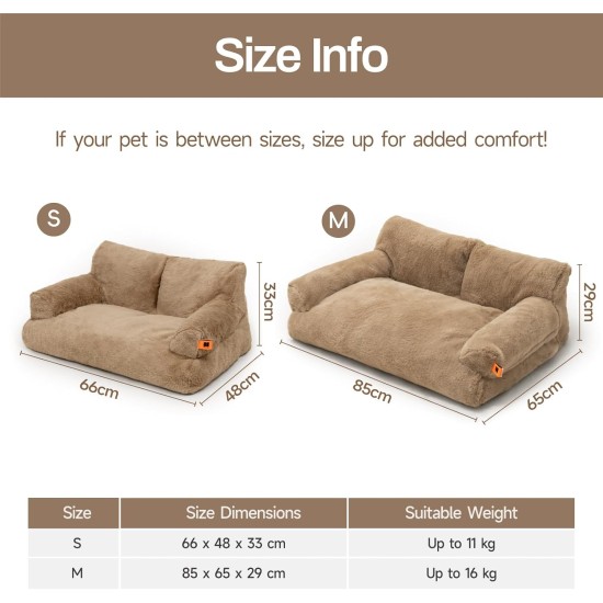 MEWOOFUN Large Cat Bed, Small Dog Sofa, Fluffy and Washable, Cat Sofa, Dog Bed for Cats, Soft Cat Bed, Cat Couch with Non-Slip Underside, White, 66 x 48 cm MEWOOFUN Large Cat Bed, Small Dog Sofa, Fluffy and Washable, Cat Sofa, Dog Bed for Cats, Soft Cat Bed, Cat Couch with Non-Slip Underside, White, 66 x 48 cm