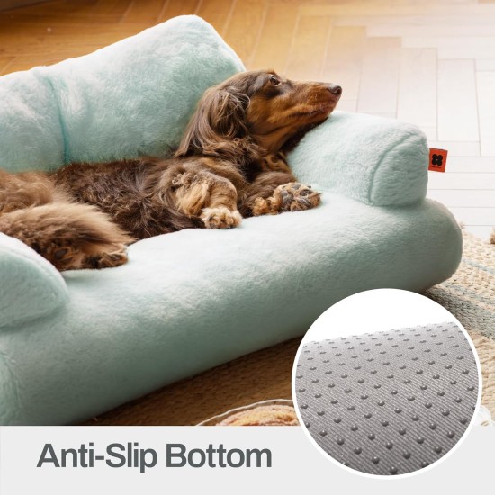 MEWOOFUN Large Cat Bed, Small Dog Sofa, Fluffy and Washable, Cat Sofa, Dog Bed for Cats, Soft Cat Bed, Cat Couch with Non-Slip Underside, White, 66 x 48 cm MEWOOFUN Large Cat Bed, Small Dog Sofa, Fluffy and Washable, Cat Sofa, Dog Bed for Cats, Soft Cat Bed, Cat Couch with Non-Slip Underside, White, 66 x 48 cm