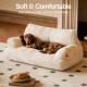 MEWOOFUN Large Cat Bed, Small Dog Sofa, Fluffy and Washable, Cat Sofa, Dog Bed for Cats, Soft Cat Bed, Cat Couch with Non-Slip Underside, White, 66 x 48 cm MEWOOFUN Large Cat Bed, Small Dog Sofa, Fluffy and Washable, Cat Sofa, Dog Bed for Cats, Soft Cat Bed, Cat Couch with Non-Slip Underside, White, 66 x 48 cm