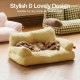 MEWOOFUN Large Cat Bed, Small Dog Sofa, Fluffy and Washable, Cat Sofa, Dog Bed for Cats, Soft Cat Bed, Cat Couch with Non-Slip Underside, White, 66 x 48 cm MEWOOFUN Large Cat Bed, Small Dog Sofa, Fluffy and Washable, Cat Sofa, Dog Bed for Cats, Soft Cat Bed, Cat Couch with Non-Slip Underside, White, 66 x 48 cm