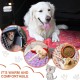 Pack of 4 Pet Dog Blankets, Paw Pattern, Puppy Fleece Blanket for Small, Medium, Pets, Dogs, Cats, Warm Sleeping Mat, Doggy, Kittens, Soft Bed Mat (White, Coffee, Pink, Purple, S)
