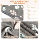 Pack of 4 Pet Dog Blankets, Paw Pattern, Puppy Fleece Blanket for Small, Medium, Pets, Dogs, Cats, Warm Sleeping Mat, Doggy, Kittens, Soft Bed Mat (White, Coffee, Pink, Purple, S)