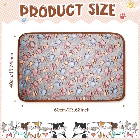 Pack of 4 Pet Dog Blankets, Paw Pattern, Puppy Fleece Blanket for Small, Medium, Pets, Dogs, Cats, Warm Sleeping Mat, Doggy, Kittens, Soft Bed Mat (White, Coffee, Pink, Purple, S) Pack of 4 Pet Dog Blankets, Paw Pattern, Puppy Fleece Blanket for Small, Medium, Pets, Dogs, Cats, Warm Sleeping Mat, Doggy, Kittens, Soft Bed Mat (White, Coffee, Pink, Purple, S)
