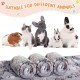 Pack of 4 Pet Dog Blankets, Paw Pattern, Puppy Fleece Blanket for Small, Medium, Pets, Dogs, Cats, Warm Sleeping Mat, Doggy, Kittens, Soft Bed Mat (White, Coffee, Pink, Purple, S)