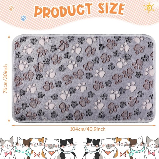 Pack of 4 Pet Dog Blankets, Paw Pattern, Puppy Fleece Blanket for Small, Medium, Pets, Dogs, Cats, Warm Sleeping Mat, Doggy, Kittens, Soft Bed Mat (White, Coffee, Pink, Purple, S) Pack of 4 Pet Dog Blankets, Paw Pattern, Puppy Fleece Blanket for Small, Medium, Pets, Dogs, Cats, Warm Sleeping Mat, Doggy, Kittens, Soft Bed Mat (White, Coffee, Pink, Purple, S)