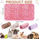 Pack of 4 Pet Dog Blankets, Paw Pattern, Puppy Fleece Blanket for Small, Medium, Pets, Dogs, Cats, Warm Sleeping Mat, Doggy, Kittens, Soft Bed Mat (White, Coffee, Pink, Purple, S)