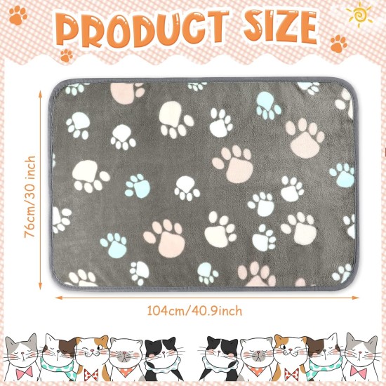 Pack of 4 Pet Dog Blankets, Paw Pattern, Puppy Fleece Blanket for Small, Medium, Pets, Dogs, Cats, Warm Sleeping Mat, Doggy, Kittens, Soft Bed Mat (White, Coffee, Pink, Purple, S) Pack of 4 Pet Dog Blankets, Paw Pattern, Puppy Fleece Blanket for Small, Medium, Pets, Dogs, Cats, Warm Sleeping Mat, Doggy, Kittens, Soft Bed Mat (White, Coffee, Pink, Purple, S)