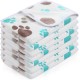 Pack of 4 Pet Dog Blankets, Paw Pattern, Puppy Fleece Blanket for Small, Medium, Pets, Dogs, Cats, Warm Sleeping Mat, Doggy, Kittens, Soft Bed Mat (White, Coffee, Pink, Purple, S)