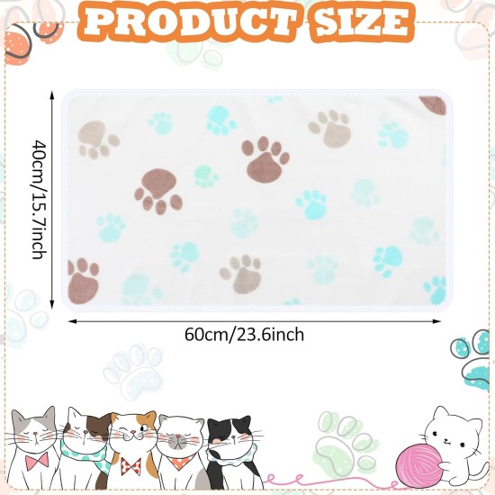 Pack of 4 Pet Dog Blankets, Paw Pattern, Puppy Fleece Blanket for Small, Medium, Pets, Dogs, Cats, Warm Sleeping Mat, Doggy, Kittens, Soft Bed Mat (White, Coffee, Pink, Purple, S) Pack of 4 Pet Dog Blankets, Paw Pattern, Puppy Fleece Blanket for Small, Medium, Pets, Dogs, Cats, Warm Sleeping Mat, Doggy, Kittens, Soft Bed Mat (White, Coffee, Pink, Purple, S)
