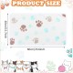 Pack of 4 Pet Dog Blankets, Paw Pattern, Puppy Fleece Blanket for Small, Medium, Pets, Dogs, Cats, Warm Sleeping Mat, Doggy, Kittens, Soft Bed Mat (White, Coffee, Pink, Purple, S)