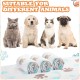Pack of 4 Pet Dog Blankets, Paw Pattern, Puppy Fleece Blanket for Small, Medium, Pets, Dogs, Cats, Warm Sleeping Mat, Doggy, Kittens, Soft Bed Mat (White, Coffee, Pink, Purple, S)