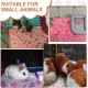 Pack of 4 Pet Dog Blankets, Paw Pattern, Puppy Fleece Blanket for Small, Medium, Pets, Dogs, Cats, Warm Sleeping Mat, Doggy, Kittens, Soft Bed Mat (White, Coffee, Pink, Purple, S)
