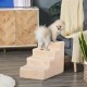 PawHut Dog Stairs, 4 Steps, 35 cm, Cat Stairs for Bed and Sofa, Pet Stairs for Dogs and Cats up to 5 kg, Plush Look, Beige PawHut Dog Stairs, 4 Steps, 35 cm, Cat Stairs for Bed and Sofa, Pet Stairs for Dogs and Cats up to 5 kg, Plush Look, Beige