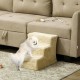 PawHut Dog Stairs, 4 Steps, 35 cm, Cat Stairs for Bed and Sofa, Pet Stairs for Dogs and Cats up to 5 kg, Plush Look, Beige PawHut Dog Stairs, 4 Steps, 35 cm, Cat Stairs for Bed and Sofa, Pet Stairs for Dogs and Cats up to 5 kg, Plush Look, Beige