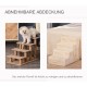 PawHut Dog Stairs, 4 Steps, 35 cm, Cat Stairs for Bed and Sofa, Pet Stairs for Dogs and Cats up to 5 kg, Plush Look, Beige PawHut Dog Stairs, 4 Steps, 35 cm, Cat Stairs for Bed and Sofa, Pet Stairs for Dogs and Cats up to 5 kg, Plush Look, Beige