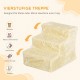 PawHut Dog Stairs, 4 Steps, 35 cm, Cat Stairs for Bed and Sofa, Pet Stairs for Dogs and Cats up to 5 kg, Plush Look, Beige PawHut Dog Stairs, 4 Steps, 35 cm, Cat Stairs for Bed and Sofa, Pet Stairs for Dogs and Cats up to 5 kg, Plush Look, Beige