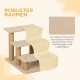 PawHut Dog Stairs, 4 Steps, 35 cm, Cat Stairs for Bed and Sofa, Pet Stairs for Dogs and Cats up to 5 kg, Plush Look, Beige PawHut Dog Stairs, 4 Steps, 35 cm, Cat Stairs for Bed and Sofa, Pet Stairs for Dogs and Cats up to 5 kg, Plush Look, Beige