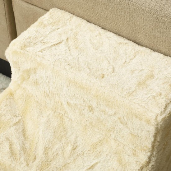 PawHut Dog Stairs, 4 Steps, 35 cm, Cat Stairs for Bed and Sofa, Pet Stairs for Dogs and Cats up to 5 kg, Plush Look, Beige PawHut Dog Stairs, 4 Steps, 35 cm, Cat Stairs for Bed and Sofa, Pet Stairs for Dogs and Cats up to 5 kg, Plush Look, Beige