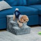 PawHut Dog Stairs, 4 Steps, 35 cm, Cat Stairs for Bed and Sofa, Pet Stairs for Dogs and Cats up to 5 kg, Plush Look, Beige PawHut Dog Stairs, 4 Steps, 35 cm, Cat Stairs for Bed and Sofa, Pet Stairs for Dogs and Cats up to 5 kg, Plush Look, Beige