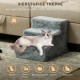 PawHut Dog Stairs, 4 Steps, 35 cm, Cat Stairs for Bed and Sofa, Pet Stairs for Dogs and Cats up to 5 kg, Plush Look, Beige PawHut Dog Stairs, 4 Steps, 35 cm, Cat Stairs for Bed and Sofa, Pet Stairs for Dogs and Cats up to 5 kg, Plush Look, Beige