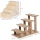 PawHut Dog Stairs, 4 Steps, 35 cm, Cat Stairs for Bed and Sofa, Pet Stairs for Dogs and Cats up to 5 kg, Plush Look, Beige PawHut Dog Stairs, 4 Steps, 35 cm, Cat Stairs for Bed and Sofa, Pet Stairs for Dogs and Cats up to 5 kg, Plush Look, Beige