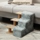 PawHut Dog Stairs, 4 Steps, 35 cm, Cat Stairs for Bed and Sofa, Pet Stairs for Dogs and Cats up to 5 kg, Plush Look, Beige PawHut Dog Stairs, 4 Steps, 35 cm, Cat Stairs for Bed and Sofa, Pet Stairs for Dogs and Cats up to 5 kg, Plush Look, Beige