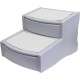 Pet Gear Easy Step II Extra Wide Pet Stairs 2 Steps for Cats and Dogs up to 100 kg, Essential Grey