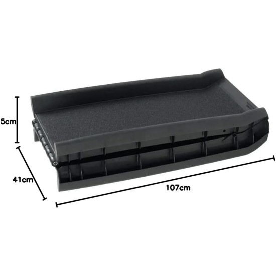 Pet Ramp Foldable in 2 Parts for Easy Transport Highly Durable and Non-Slip Safe and Easy Access for Dogs and Cats Dimensions: 107 x 41 x 5 cm Pet Ramp Foldable in 2 Parts for Easy Transport Highly Durable and Non-Slip Safe and Easy Access for Dogs and Cats Dimensions: 107 x 41 x 5 cm