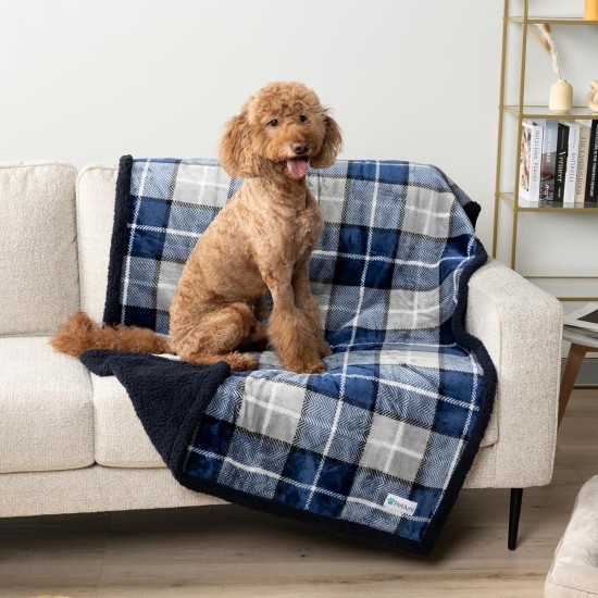 PetAmi Waterproof Dog Blanket for Bed, XL Dog Pet Blanket Couch Cover Protection, Sherpa Fleece Leak-Proof Duvet for Crate Kennel Sofa Furniture Protector, Reversible Soft Plush 80 x 60 cm, Grey PetAmi Waterproof Dog Blanket for Bed, XL Dog Pet Blanket Couch Cover Protection, Sherpa Fleece Leak-Proof Duvet for Crate Kennel Sofa Furniture Protector, Reversible Soft Plush 80 x 60 cm, Grey