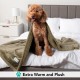 PetAmi Waterproof Dog Blanket for Bed, XL Dog Pet Blanket Couch Cover Protection, Sherpa Fleece Leak-Proof Duvet for Crate Kennel Sofa Furniture Protector, Reversible Soft Plush 80 x 60 cm, Grey PetAmi Waterproof Dog Blanket for Bed, XL Dog Pet Blanket Couch Cover Protection, Sherpa Fleece Leak-Proof Duvet for Crate Kennel Sofa Furniture Protector, Reversible Soft Plush 80 x 60 cm, Grey