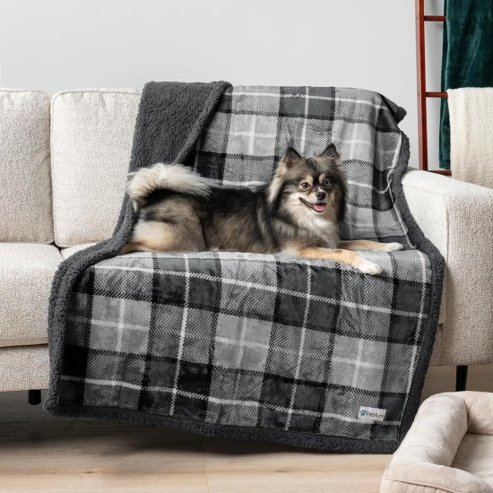 PetAmi Waterproof Dog Blanket for Bed, XL Dog Pet Blanket Couch Cover Protection, Sherpa Fleece Leak-Proof Duvet for Crate Kennel Sofa Furniture Protector, Reversible Soft Plush 80 x 60 cm, Grey PetAmi Waterproof Dog Blanket for Bed, XL Dog Pet Blanket Couch Cover Protection, Sherpa Fleece Leak-Proof Duvet for Crate Kennel Sofa Furniture Protector, Reversible Soft Plush 80 x 60 cm, Grey