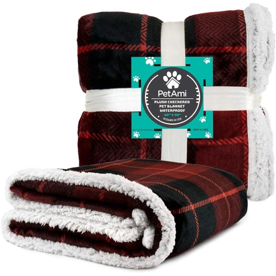 PetAmi Waterproof Dog Blanket for Bed, XL Dog Pet Blanket Couch Cover Protection, Sherpa Fleece Leak-Proof Duvet for Crate Kennel Sofa Furniture Protector, Reversible Soft Plush 80 x 60 cm, Grey PetAmi Waterproof Dog Blanket for Bed, XL Dog Pet Blanket Couch Cover Protection, Sherpa Fleece Leak-Proof Duvet for Crate Kennel Sofa Furniture Protector, Reversible Soft Plush 80 x 60 cm, Grey