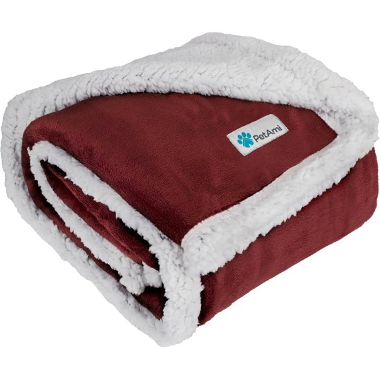 PetAmi Waterproof Dog Blanket for Bed, XL Dog Pet Blanket Couch Cover Protection, Sherpa Fleece Leak-Proof Duvet for Crate Kennel Sofa Furniture Protector, Reversible Soft Plush 80 x 60 cm, Grey PetAmi Waterproof Dog Blanket for Bed, XL Dog Pet Blanket Couch Cover Protection, Sherpa Fleece Leak-Proof Duvet for Crate Kennel Sofa Furniture Protector, Reversible Soft Plush 80 x 60 cm, Grey