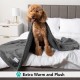 PetAmi Waterproof Dog Blanket for Bed, XL Dog Pet Blanket Couch Cover Protection, Sherpa Fleece Leak-Proof Duvet for Crate Kennel Sofa Furniture Protector, Reversible Soft Plush 80 x 60 cm, Grey PetAmi Waterproof Dog Blanket for Bed, XL Dog Pet Blanket Couch Cover Protection, Sherpa Fleece Leak-Proof Duvet for Crate Kennel Sofa Furniture Protector, Reversible Soft Plush 80 x 60 cm, Grey