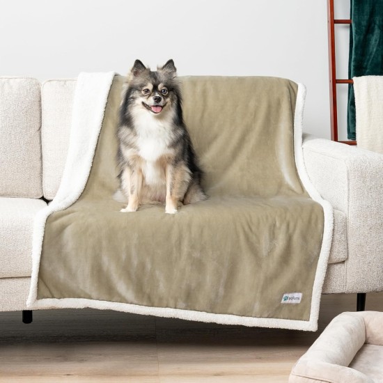 PetAmi Waterproof Dog Blanket for Bed, XL Dog Pet Blanket Couch Cover Protection, Sherpa Fleece Leak-Proof Duvet for Crate Kennel Sofa Furniture Protector, Reversible Soft Plush 80 x 60 cm, Grey PetAmi Waterproof Dog Blanket for Bed, XL Dog Pet Blanket Couch Cover Protection, Sherpa Fleece Leak-Proof Duvet for Crate Kennel Sofa Furniture Protector, Reversible Soft Plush 80 x 60 cm, Grey