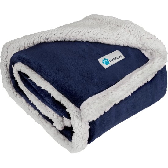PetAmi Waterproof Dog Blanket for Bed, XL Dog Pet Blanket Couch Cover Protection, Sherpa Fleece Leak-Proof Duvet for Crate Kennel Sofa Furniture Protector, Reversible Soft Plush 80 x 60 cm, Grey PetAmi Waterproof Dog Blanket for Bed, XL Dog Pet Blanket Couch Cover Protection, Sherpa Fleece Leak-Proof Duvet for Crate Kennel Sofa Furniture Protector, Reversible Soft Plush 80 x 60 cm, Grey