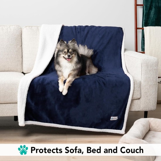 PetAmi Waterproof Dog Blanket for Bed, XL Dog Pet Blanket Couch Cover Protection, Sherpa Fleece Leak-Proof Duvet for Crate Kennel Sofa Furniture Protector, Reversible Soft Plush 80 x 60 cm, Grey PetAmi Waterproof Dog Blanket for Bed, XL Dog Pet Blanket Couch Cover Protection, Sherpa Fleece Leak-Proof Duvet for Crate Kennel Sofa Furniture Protector, Reversible Soft Plush 80 x 60 cm, Grey