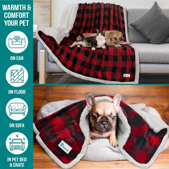 PetAmi Waterproof Dog Blanket for Bed, XL Dog Pet Blanket Couch Cover Protection, Sherpa Fleece Leak-Proof Duvet for Crate Kennel Sofa Furniture Protector, Reversible Soft Plush 80 x 60 cm, Grey PetAmi Waterproof Dog Blanket for Bed, XL Dog Pet Blanket Couch Cover Protection, Sherpa Fleece Leak-Proof Duvet for Crate Kennel Sofa Furniture Protector, Reversible Soft Plush 80 x 60 cm, Grey