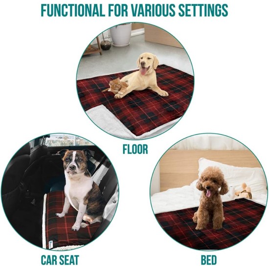 PetAmi Waterproof Dog Blanket for Bed, XL Dog Pet Blanket Couch Cover Protection, Sherpa Fleece Leak-Proof Duvet for Crate Kennel Sofa Furniture Protector, Reversible Soft Plush 80 x 60 cm, Grey PetAmi Waterproof Dog Blanket for Bed, XL Dog Pet Blanket Couch Cover Protection, Sherpa Fleece Leak-Proof Duvet for Crate Kennel Sofa Furniture Protector, Reversible Soft Plush 80 x 60 cm, Grey