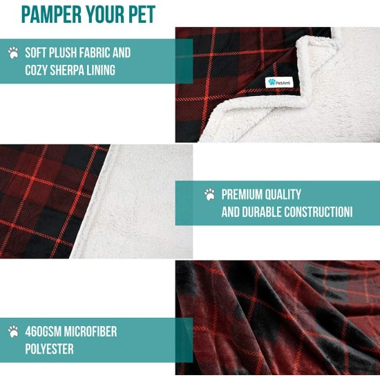 PetAmi Waterproof Dog Blanket for Bed, XL Dog Pet Blanket Couch Cover Protection, Sherpa Fleece Leak-Proof Duvet for Crate Kennel Sofa Furniture Protector, Reversible Soft Plush 80 x 60 cm, Grey PetAmi Waterproof Dog Blanket for Bed, XL Dog Pet Blanket Couch Cover Protection, Sherpa Fleece Leak-Proof Duvet for Crate Kennel Sofa Furniture Protector, Reversible Soft Plush 80 x 60 cm, Grey