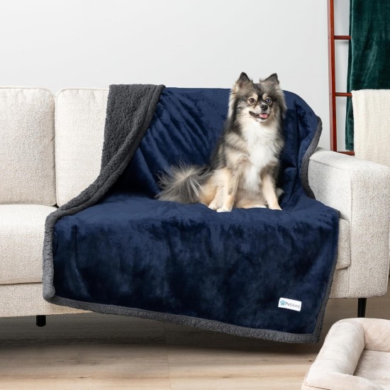 PetAmi Waterproof Dog Blanket for Bed, XL Dog Pet Blanket Couch Cover Protection, Sherpa Fleece Leak-Proof Duvet for Crate Kennel Sofa Furniture Protector, Reversible Soft Plush 80 x 60 cm, Grey PetAmi Waterproof Dog Blanket for Bed, XL Dog Pet Blanket Couch Cover Protection, Sherpa Fleece Leak-Proof Duvet for Crate Kennel Sofa Furniture Protector, Reversible Soft Plush 80 x 60 cm, Grey