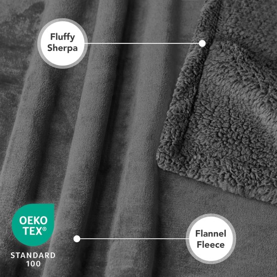 PetAmi Waterproof Dog Blanket for Bed, XL Dog Pet Blanket Couch Cover Protection, Sherpa Fleece Leak-Proof Duvet for Crate Kennel Sofa Furniture Protector, Reversible Soft Plush 80 x 60 cm, Grey PetAmi Waterproof Dog Blanket for Bed, XL Dog Pet Blanket Couch Cover Protection, Sherpa Fleece Leak-Proof Duvet for Crate Kennel Sofa Furniture Protector, Reversible Soft Plush 80 x 60 cm, Grey