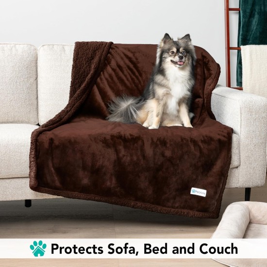 PetAmi Waterproof Dog Blanket for Bed, XL Dog Pet Blanket Couch Cover Protection, Sherpa Fleece Leak-Proof Duvet for Crate Kennel Sofa Furniture Protector, Reversible Soft Plush 80 x 60 cm, Grey PetAmi Waterproof Dog Blanket for Bed, XL Dog Pet Blanket Couch Cover Protection, Sherpa Fleece Leak-Proof Duvet for Crate Kennel Sofa Furniture Protector, Reversible Soft Plush 80 x 60 cm, Grey