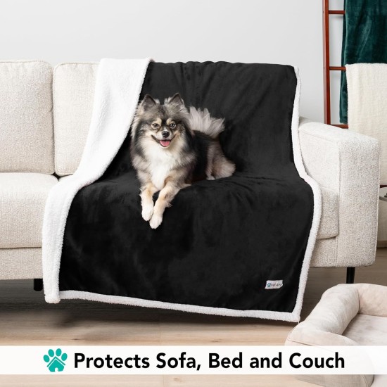 PetAmi Waterproof Dog Blanket for Bed, XL Dog Pet Blanket Couch Cover Protection, Sherpa Fleece Leak-Proof Duvet for Crate Kennel Sofa Furniture Protector, Reversible Soft Plush 80 x 60 cm, Grey PetAmi Waterproof Dog Blanket for Bed, XL Dog Pet Blanket Couch Cover Protection, Sherpa Fleece Leak-Proof Duvet for Crate Kennel Sofa Furniture Protector, Reversible Soft Plush 80 x 60 cm, Grey