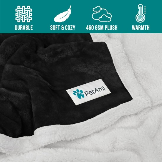 PetAmi Waterproof Dog Blanket for Bed, XL Dog Pet Blanket Couch Cover Protection, Sherpa Fleece Leak-Proof Duvet for Crate Kennel Sofa Furniture Protector, Reversible Soft Plush 80 x 60 cm, Grey PetAmi Waterproof Dog Blanket for Bed, XL Dog Pet Blanket Couch Cover Protection, Sherpa Fleece Leak-Proof Duvet for Crate Kennel Sofa Furniture Protector, Reversible Soft Plush 80 x 60 cm, Grey
