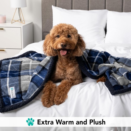 PetAmi Waterproof Dog Blanket for Bed, XL Dog Pet Blanket Couch Cover Protection, Sherpa Fleece Leak-Proof Duvet for Crate Kennel Sofa Furniture Protector, Reversible Soft Plush 80 x 60 cm, Grey PetAmi Waterproof Dog Blanket for Bed, XL Dog Pet Blanket Couch Cover Protection, Sherpa Fleece Leak-Proof Duvet for Crate Kennel Sofa Furniture Protector, Reversible Soft Plush 80 x 60 cm, Grey