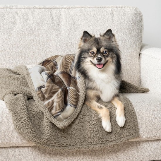 PetAmi Waterproof Dog Blanket for Bed, XL Dog Pet Blanket Couch Cover Protection, Sherpa Fleece Leak-Proof Duvet for Crate Kennel Sofa Furniture Protector, Reversible Soft Plush 80 x 60 cm, Grey PetAmi Waterproof Dog Blanket for Bed, XL Dog Pet Blanket Couch Cover Protection, Sherpa Fleece Leak-Proof Duvet for Crate Kennel Sofa Furniture Protector, Reversible Soft Plush 80 x 60 cm, Grey