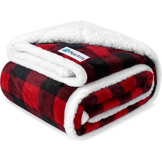 PetAmi Waterproof Dog Blanket for Bed, XL Dog Pet Blanket Couch Cover Protection, Sherpa Fleece Leak-Proof Duvet for Crate Kennel Sofa Furniture Protector, Reversible Soft Plush 80 x 60 cm, Grey PetAmi Waterproof Dog Blanket for Bed, XL Dog Pet Blanket Couch Cover Protection, Sherpa Fleece Leak-Proof Duvet for Crate Kennel Sofa Furniture Protector, Reversible Soft Plush 80 x 60 cm, Grey